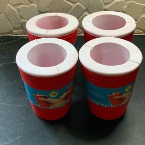 LUCIANO | Set of 4 | Red Solo Cup Style Insulated Drink Holders